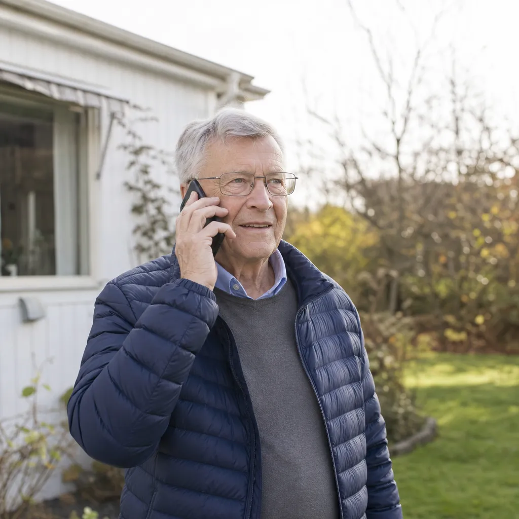 Senior med mobil tecknar Hallons seniorabonnemang Över 55