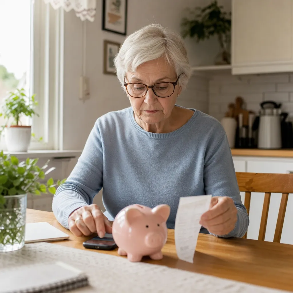 Pensionär ser över mobilräkningen och sparar pengar på mobilen